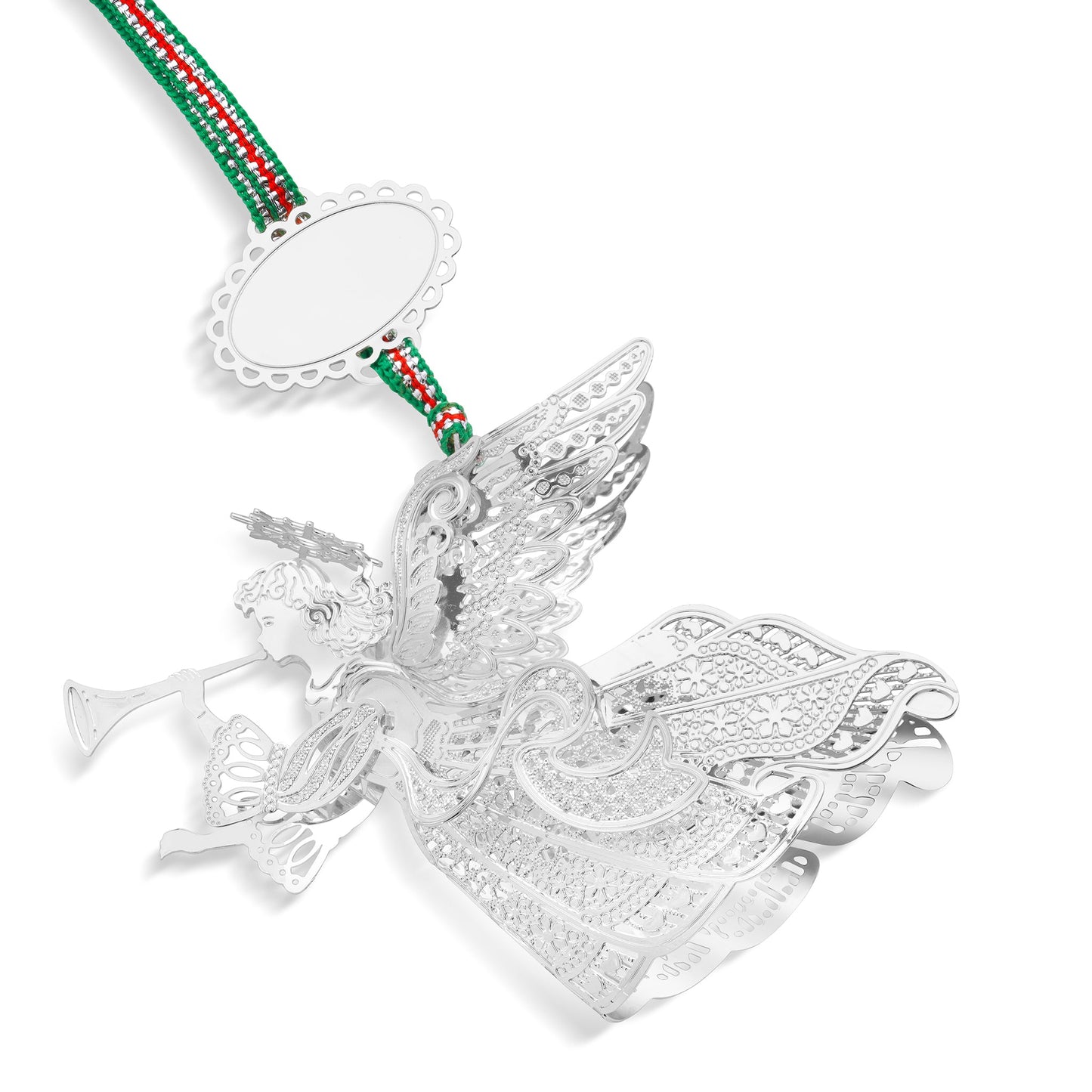 Newbridge Silverware Christmas Angel with Trumpet Christmas Tree Decoration - DELIVERY JULY