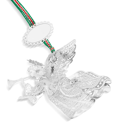 Newbridge Silverware Christmas Angel with Trumpet Christmas Tree Decoration - DELIVERY JULY