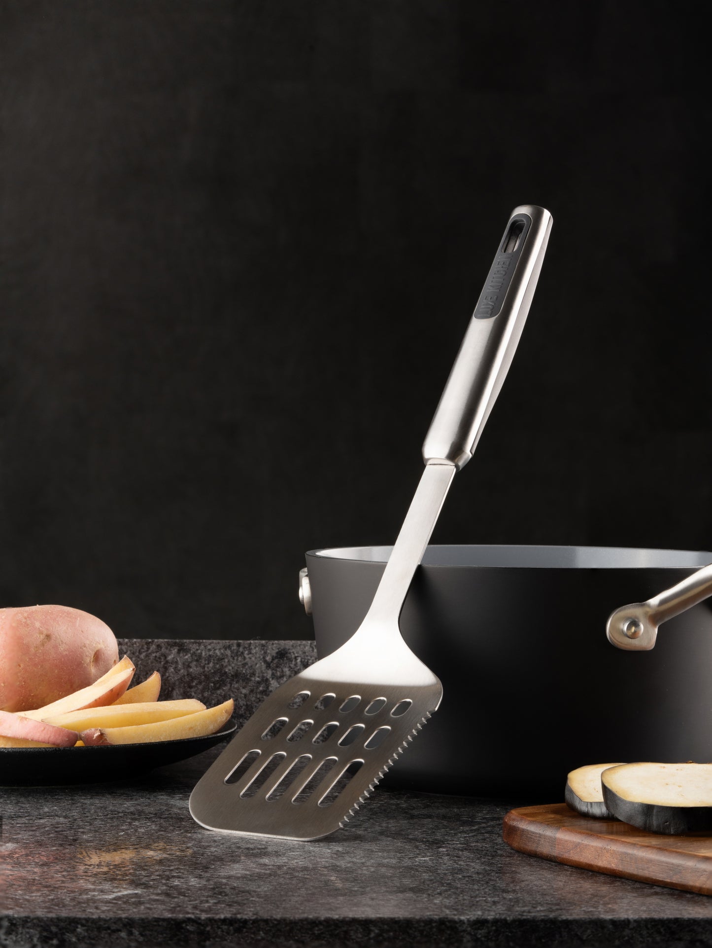 Luxe Stainless Steel Slotted Turner