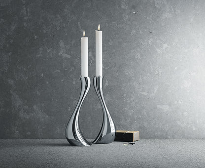 Georg Jensen Cobra Candleholder Set of 2, Large