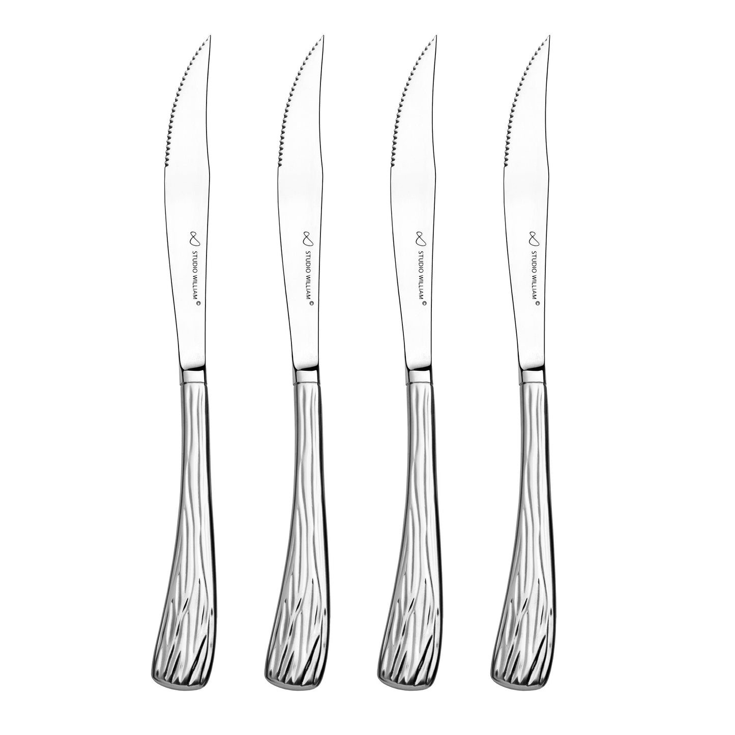 Studio William  Larch 4 Piece Horn Handle Steak Knife Set