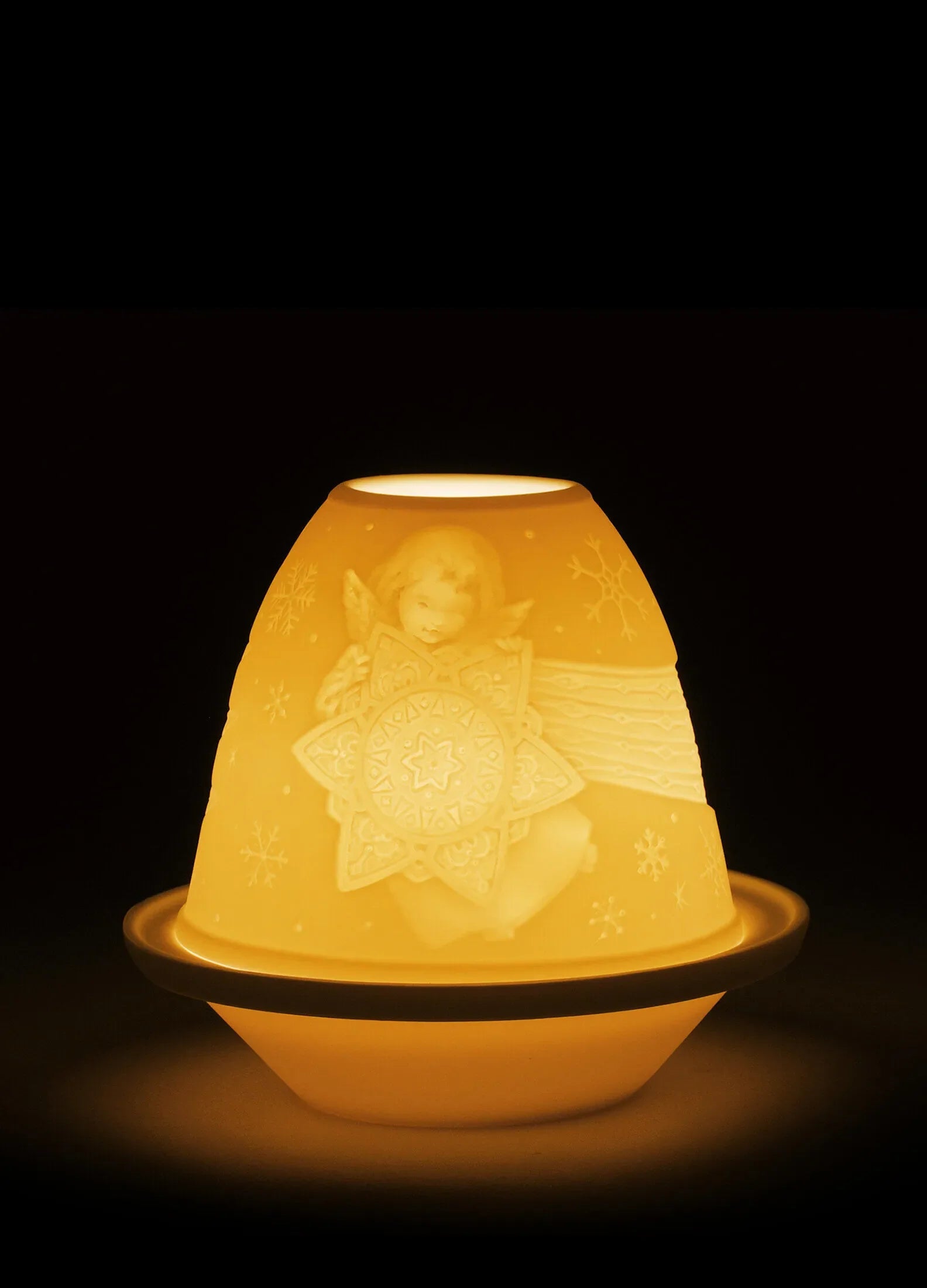 Lladro Angel With Star Lithophane Votive Light