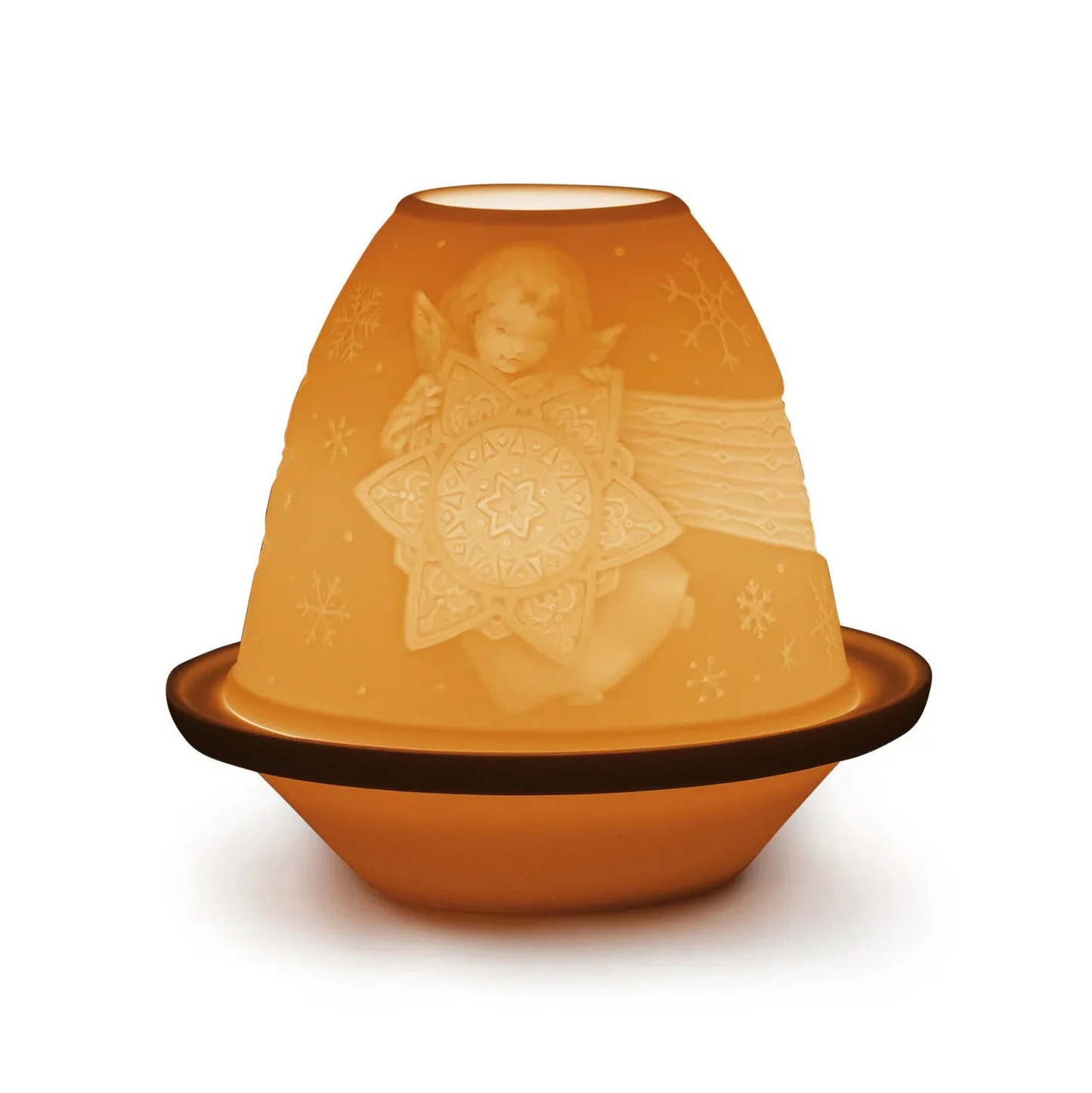 Lladro Angel With Star Lithophane Votive Light-Goviers