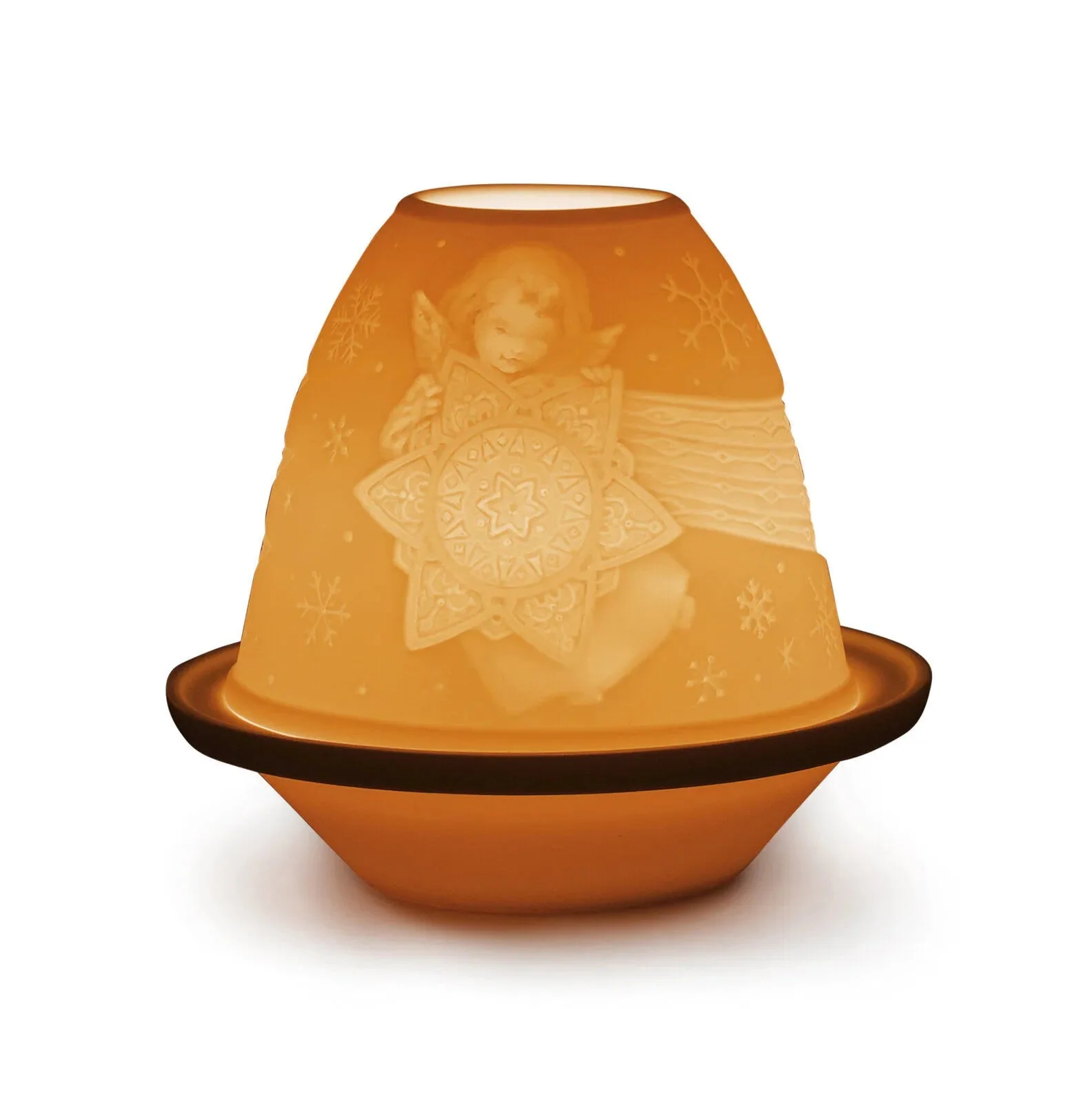 Lladro Angel With Star Lithophane Votive Light-Goviers