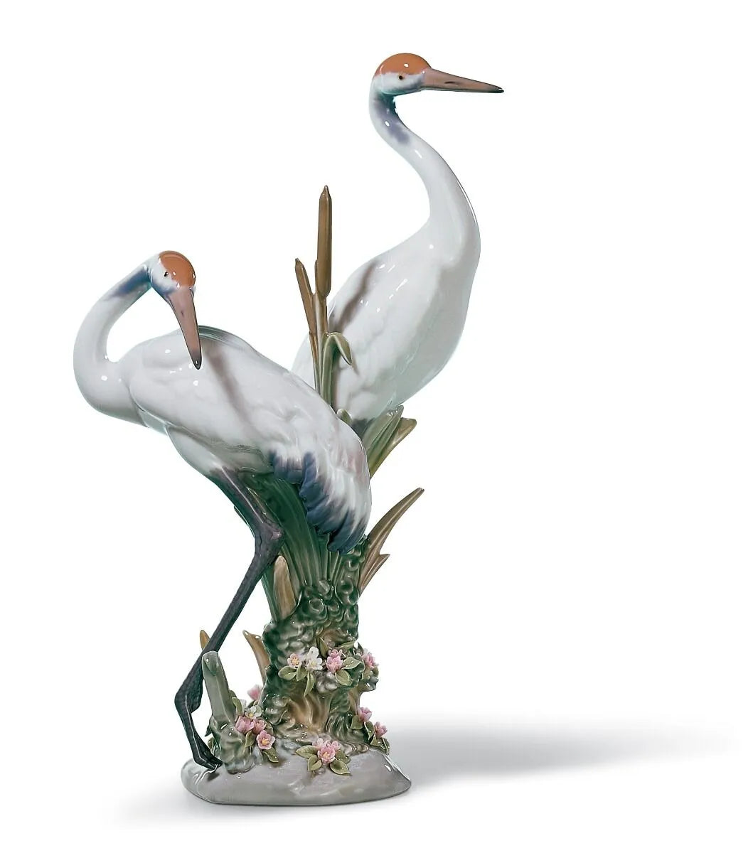Lladro Courting Cranes