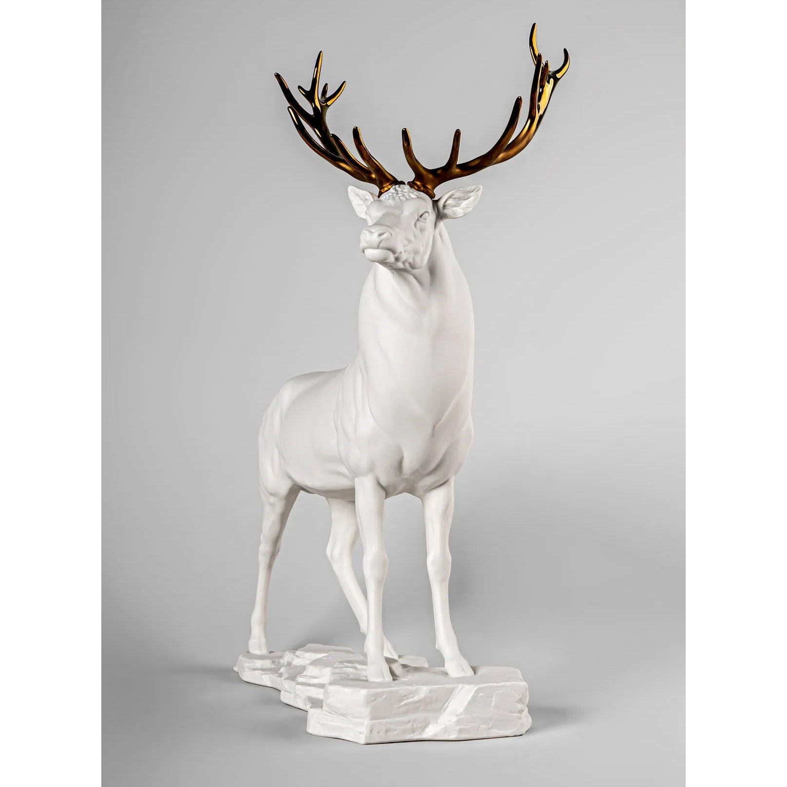 Lladro Deer - White & Copper