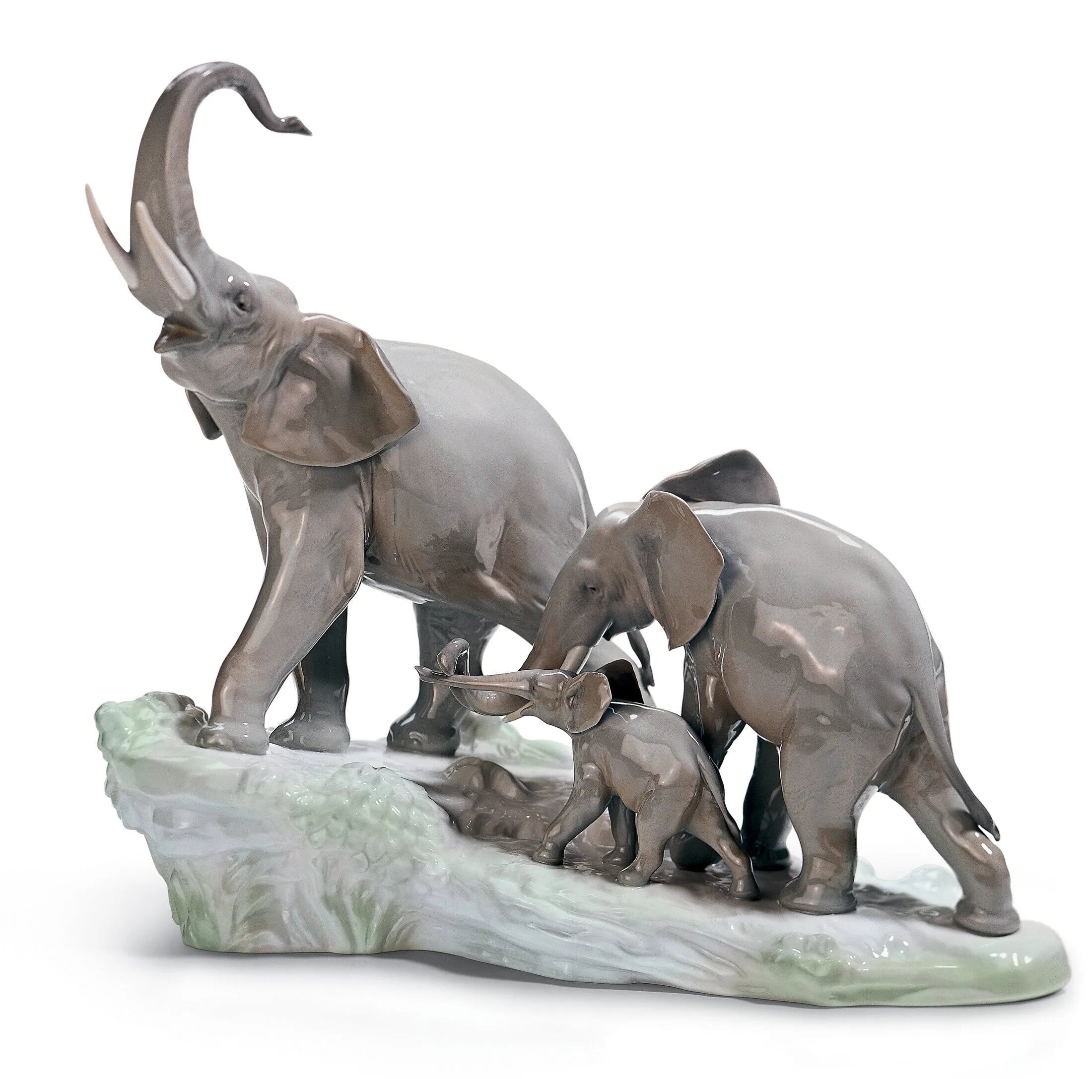 Lladro Elephants Walking