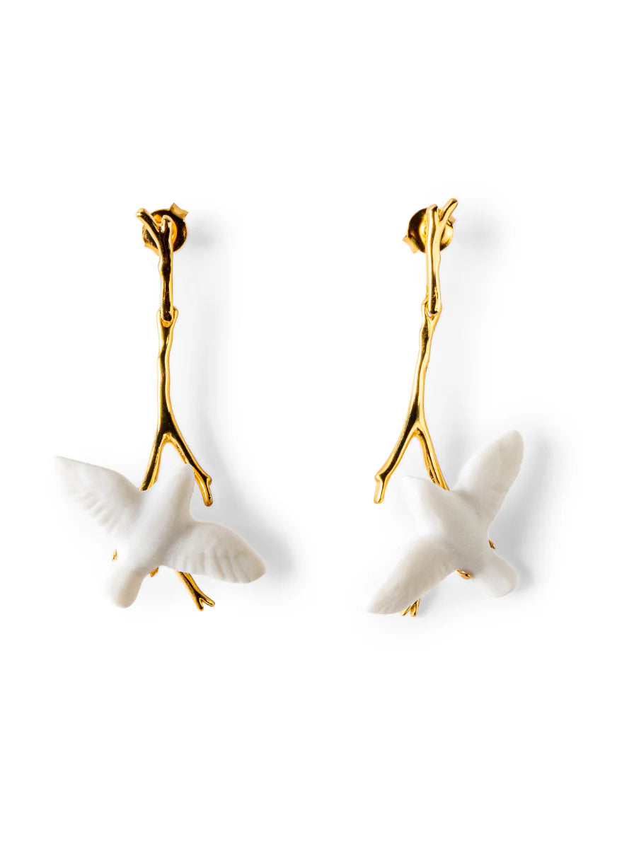 Lladro Magic Forest Long Earrings