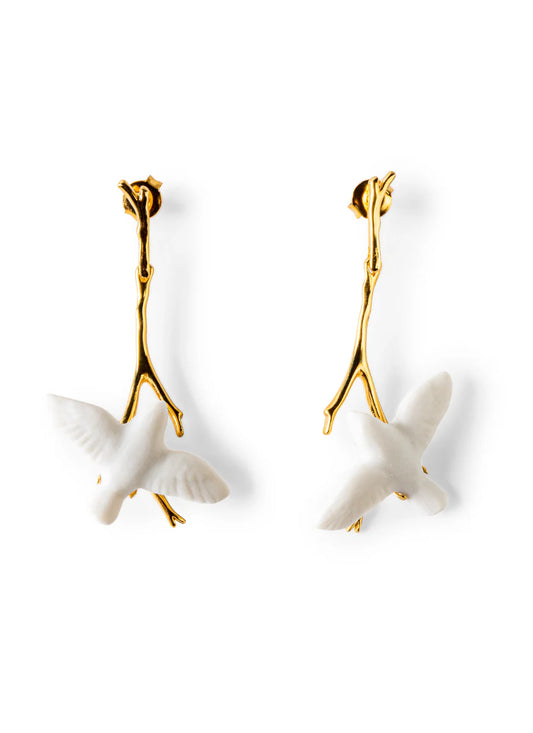 Lladro Magic Forest Long Earrings-Goviers