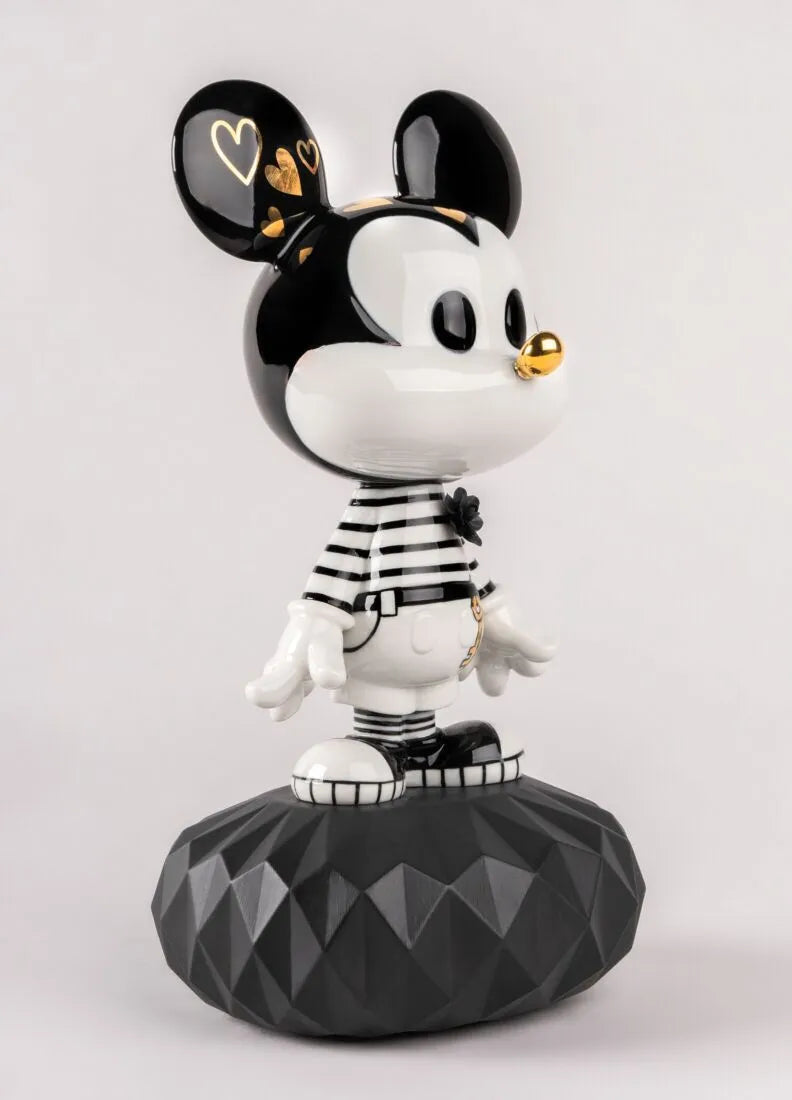 Lladro Mickey In Black And White-Goviers