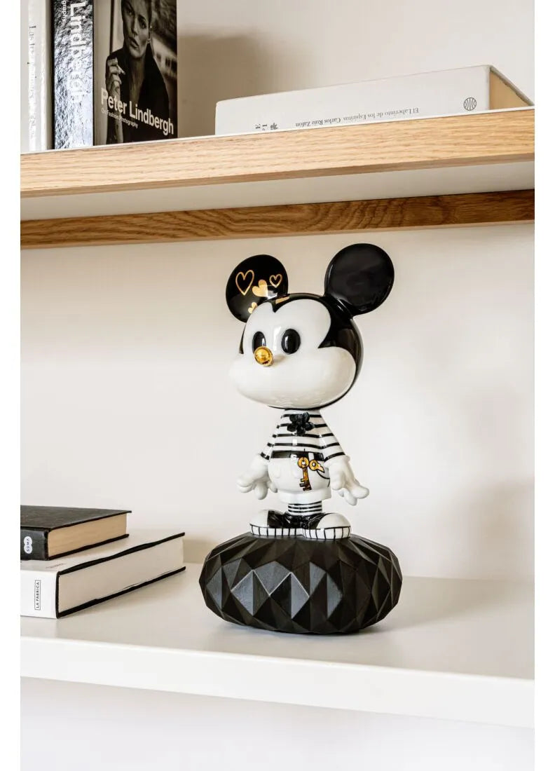 Lladro Mickey In Black And White-Goviers