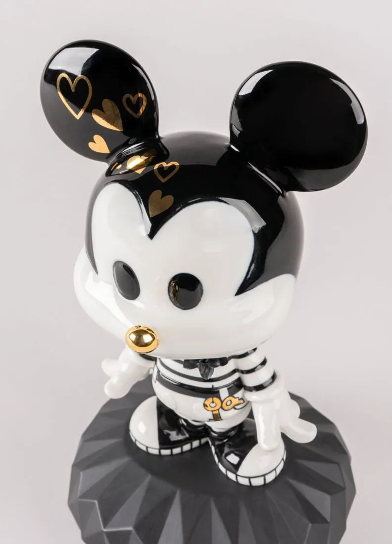Lladro Mickey In Black And White-Goviers