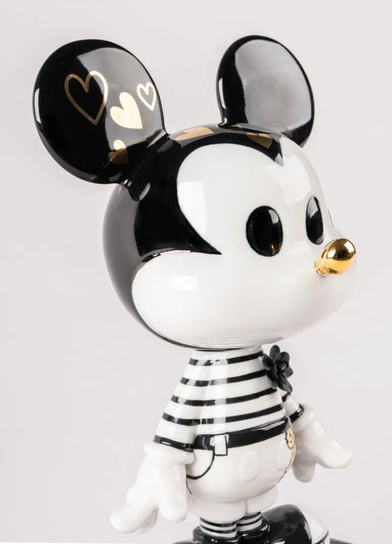 Lladro Mickey In Black And White-Goviers