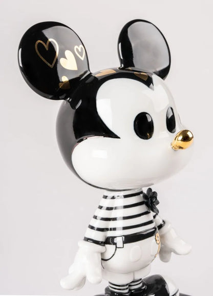 Lladro Mickey In Black And White-Goviers