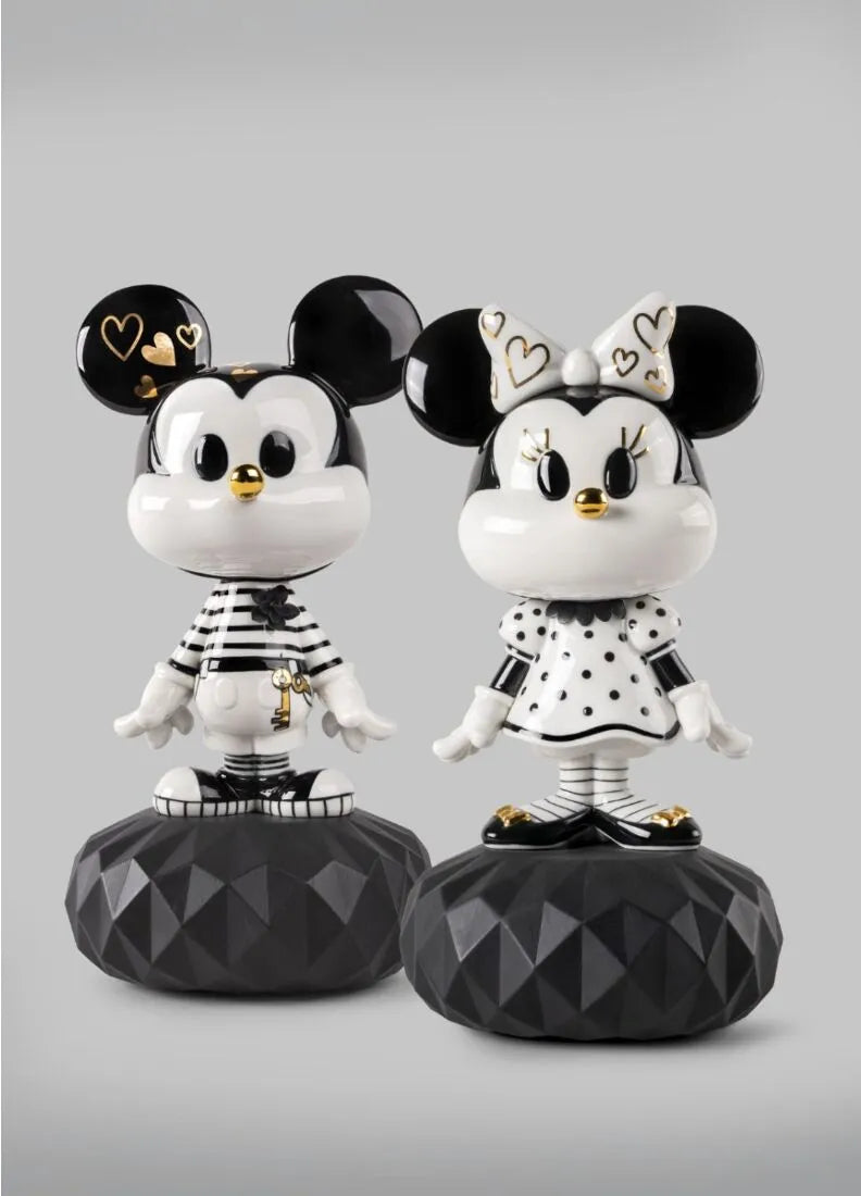 Lladro Mickey In Black And White-Goviers