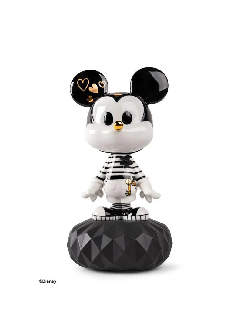 Lladro Mickey In Black And White-Goviers