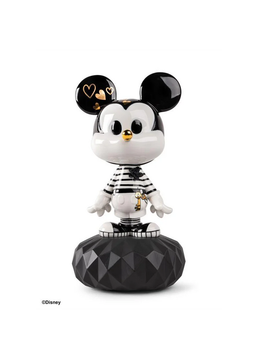 Lladro Mickey In Black And White-Goviers