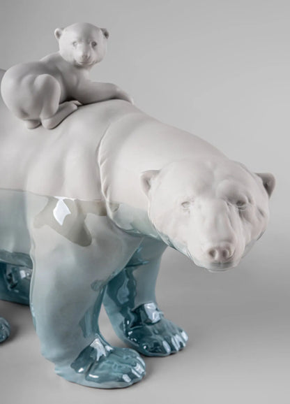 Lladro Mummy Bear And Babies Underwarter-Goviers