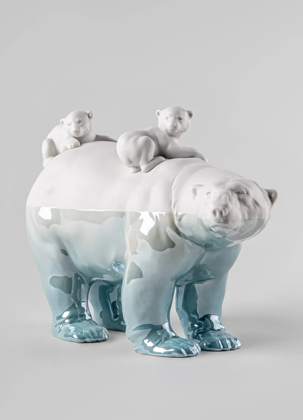 Lladro Mummy Bear And Babies Underwarter-Goviers
