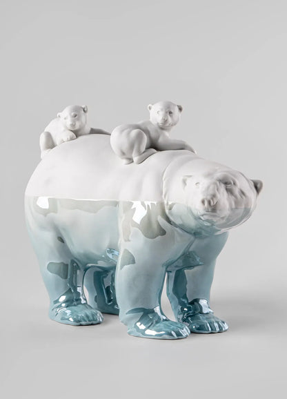 Lladro Mummy Bear And Babies Underwarter-Goviers