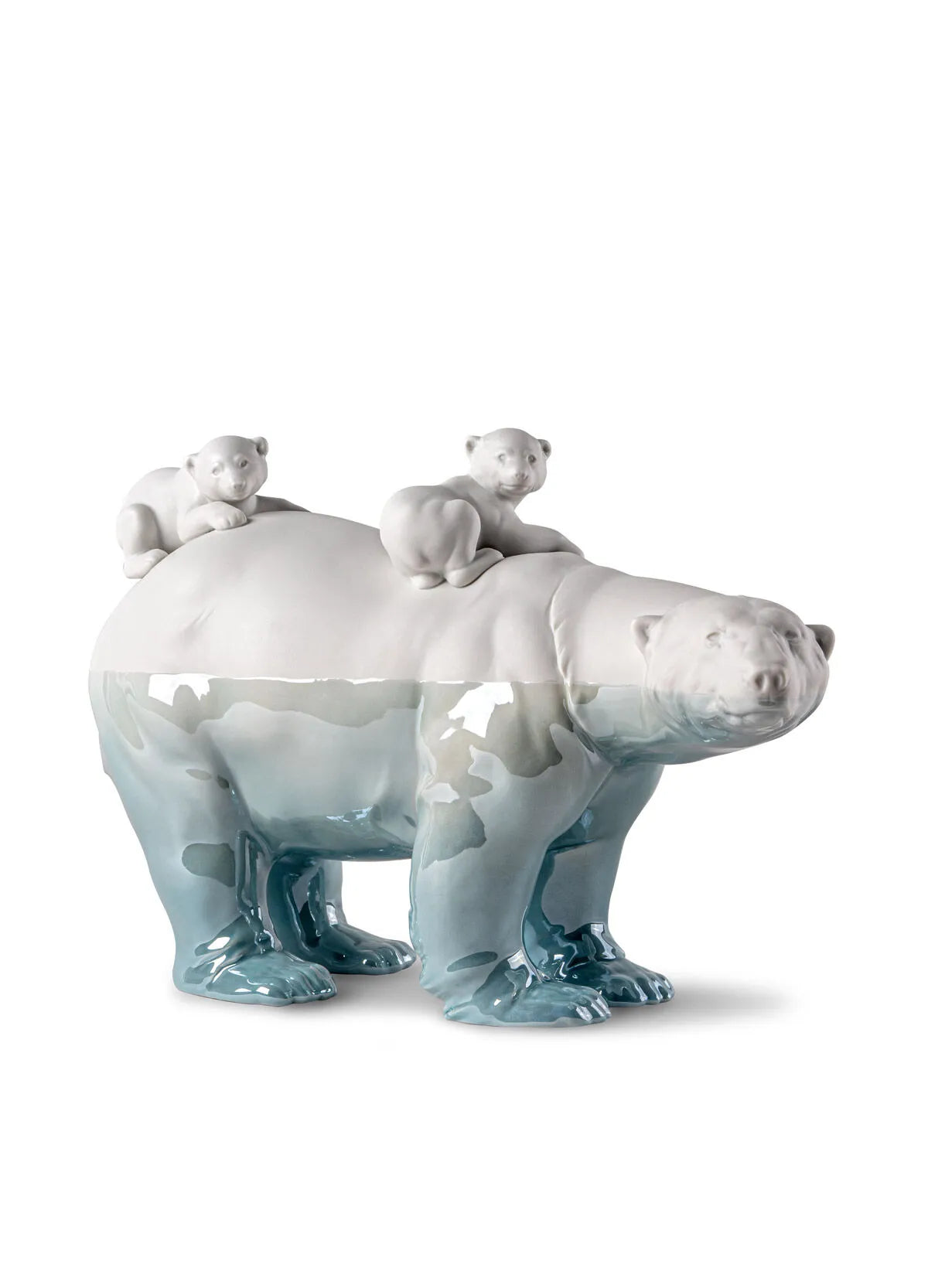 Lladro Mummy Bear And Babies Underwarter