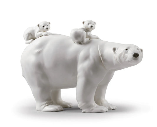 Lladro Mummy Polar Bear and Babies-Goviers