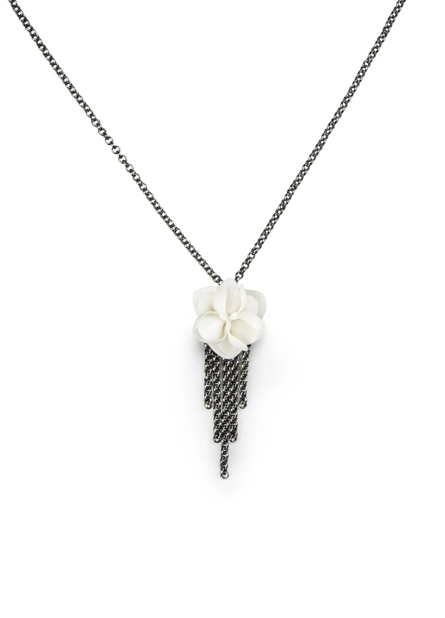 Lladro Orchid Pendant Necklace-Goviers