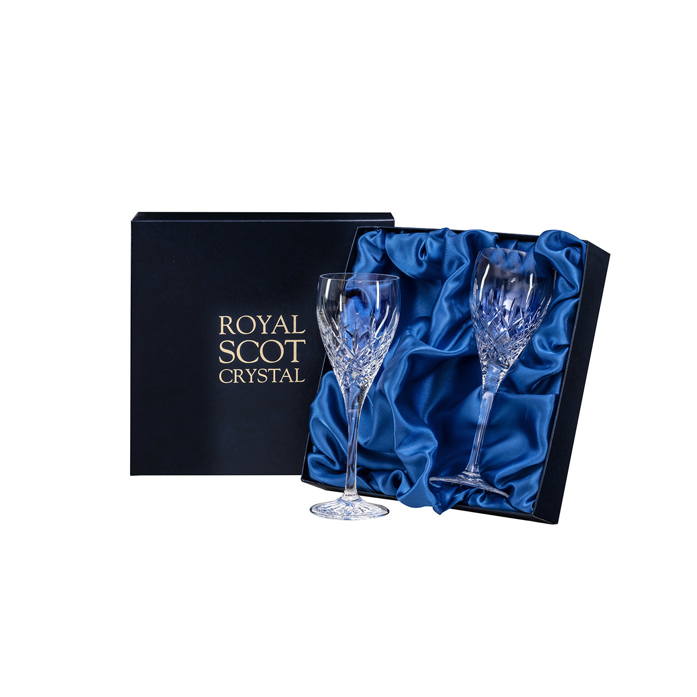 Royal Scot Crystal London 2 Wine Glasses 2022 Shape Havens