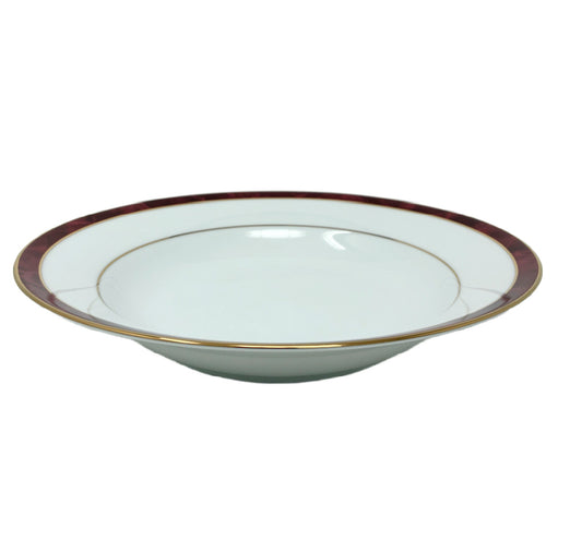 Noritake Marble Red Rimmed soup