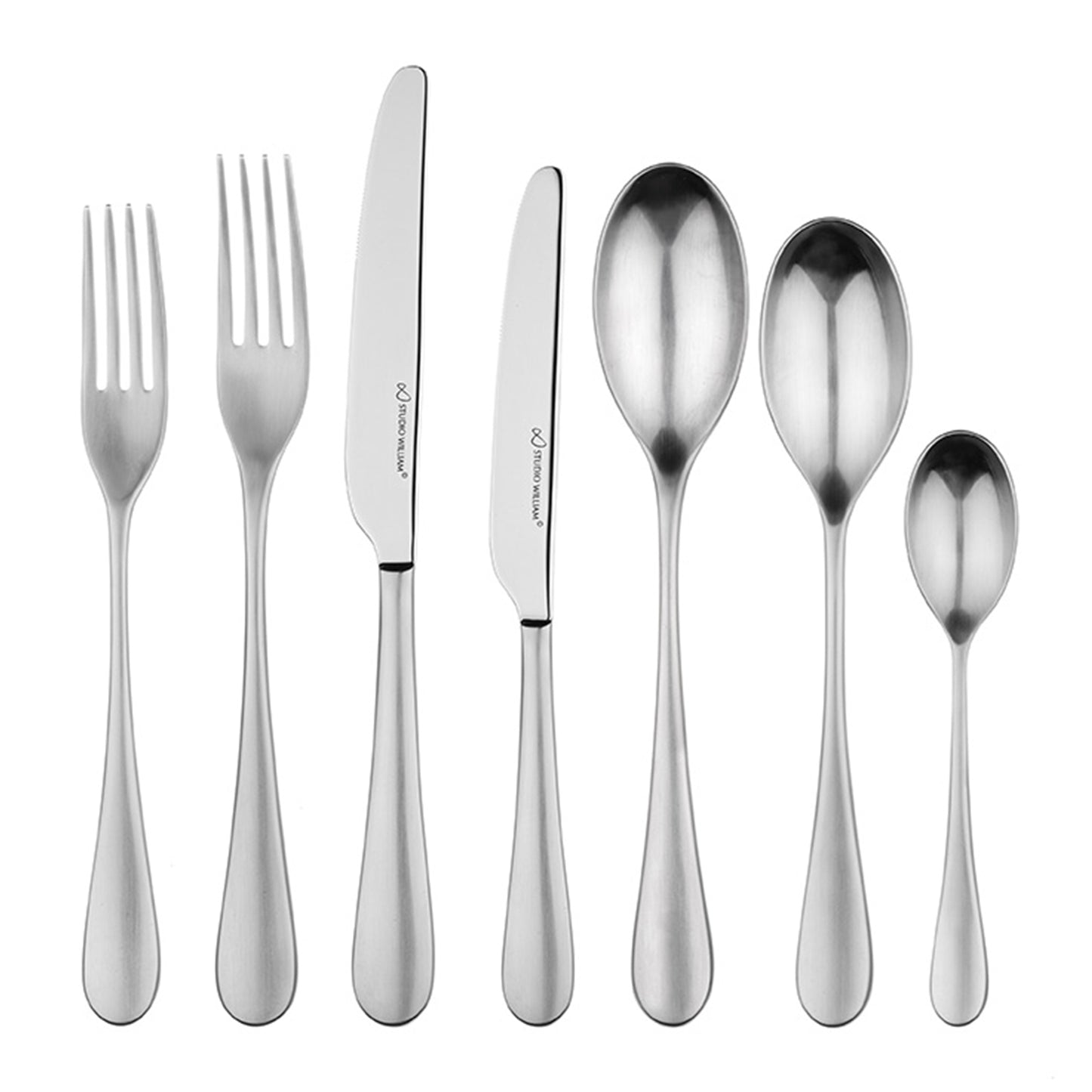 Studio William Mulberry Satin 42 Piece Cutlery Set