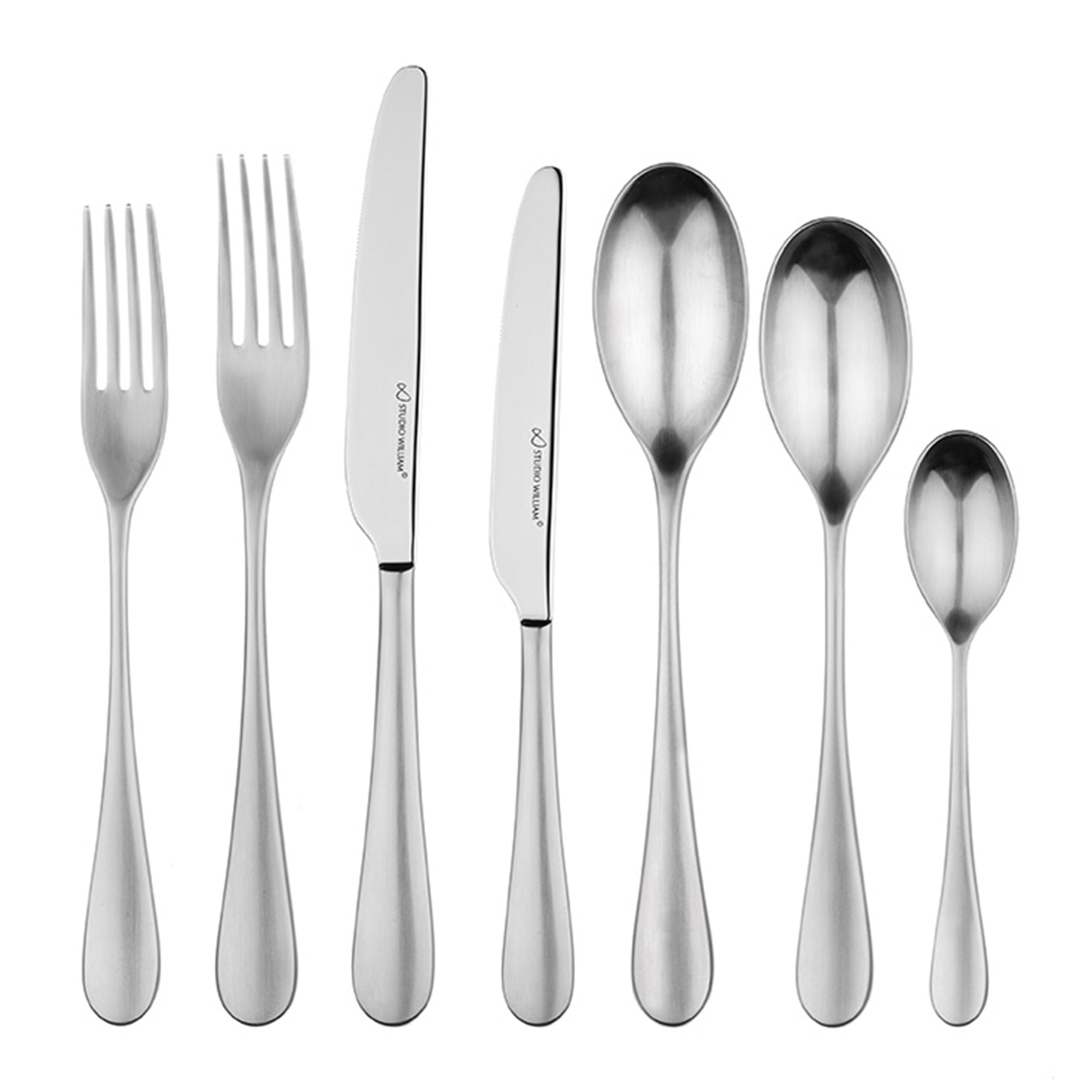Studio William Mulberry Satin 56 Piece Cutlery Set