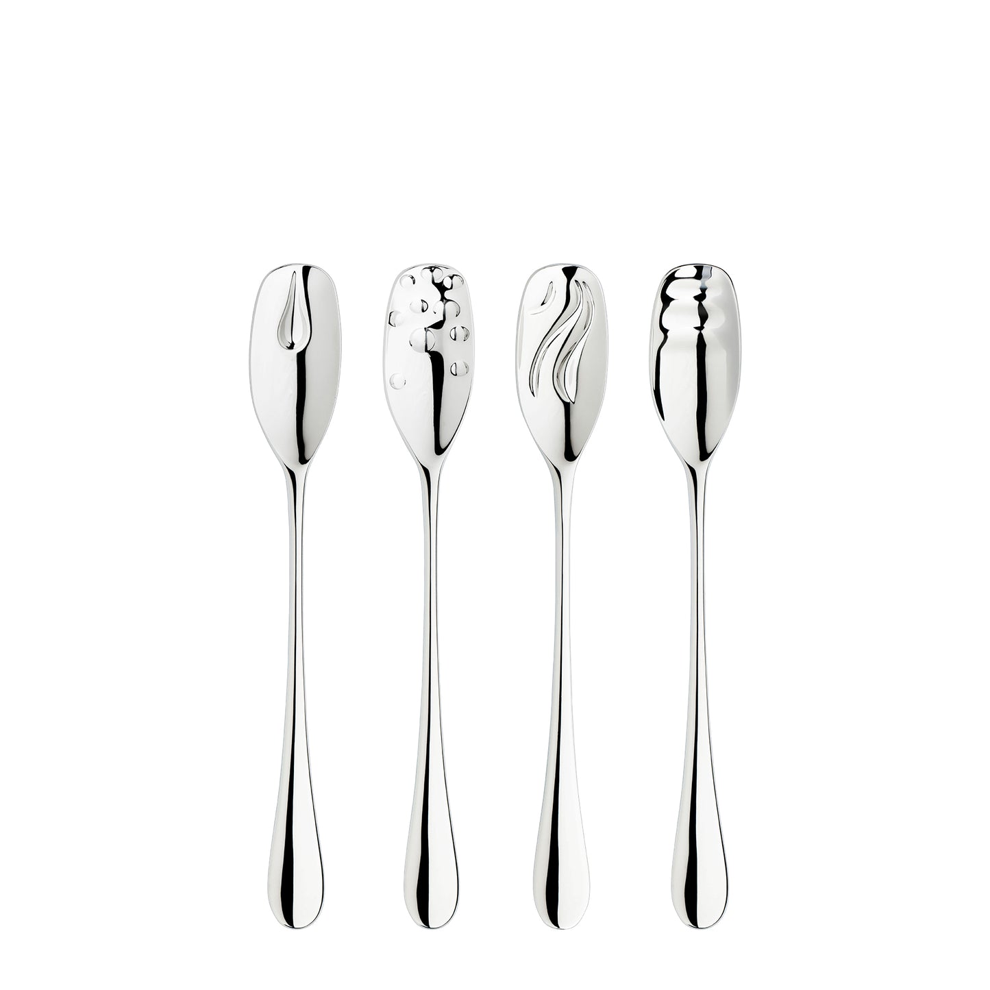 Studio William Mulberry Mirror 4 Piece Textured Spoon Set