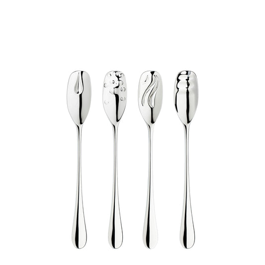 Studio William Mulberry Mirror 4 Piece Textured Spoon Set