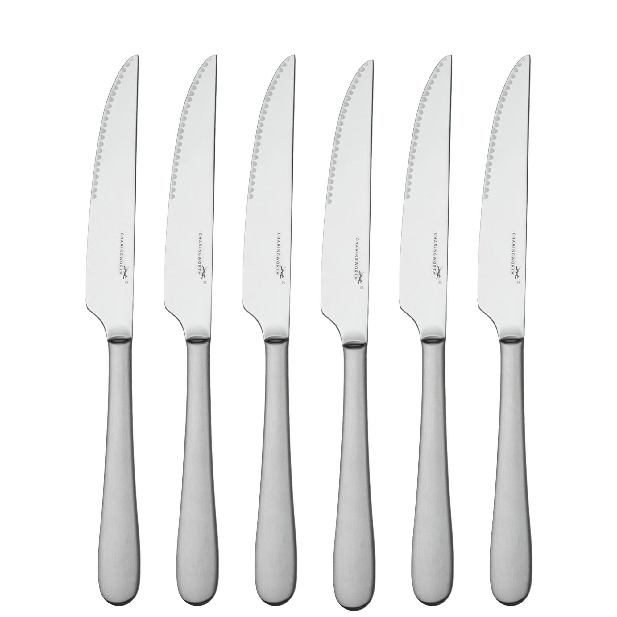 Charingworth Mogano Satin 6 Piece Steak Knife Set