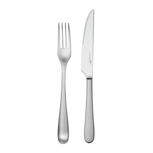 Charingworth Mogano Satin Wooden Box Steak Set 12 Piece