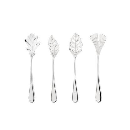 Studio William Mulberry Mirror  4 Piece Leaf Spoon Set
