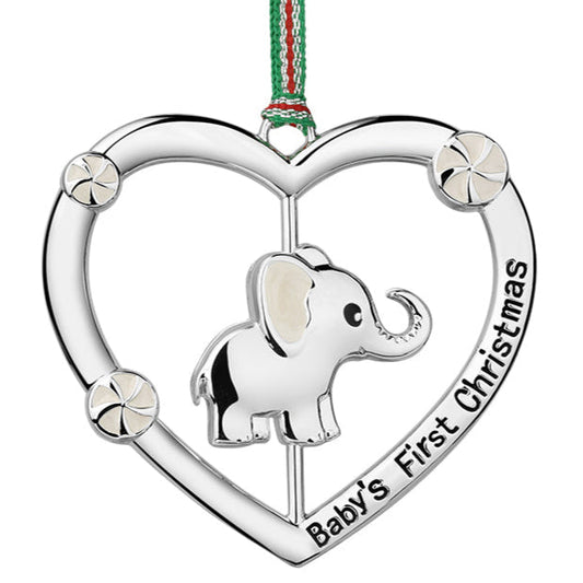Newbridge Silverware Baby's 1st Christmas Heart Tree Decoration-Goviers