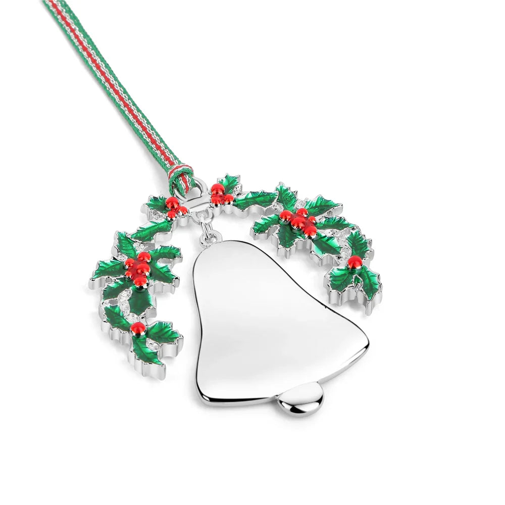 Newbridge Silverware Bell and Holly Christmas Tree Decoration-Goviers