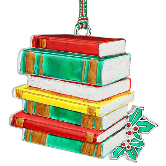 Newbridge Silverware Book Stack Christmas Tree Decoration-Goviers