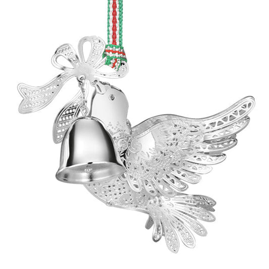 Newbridge Silverware Dove with Bell Christmas Tree Decoration-Goviers