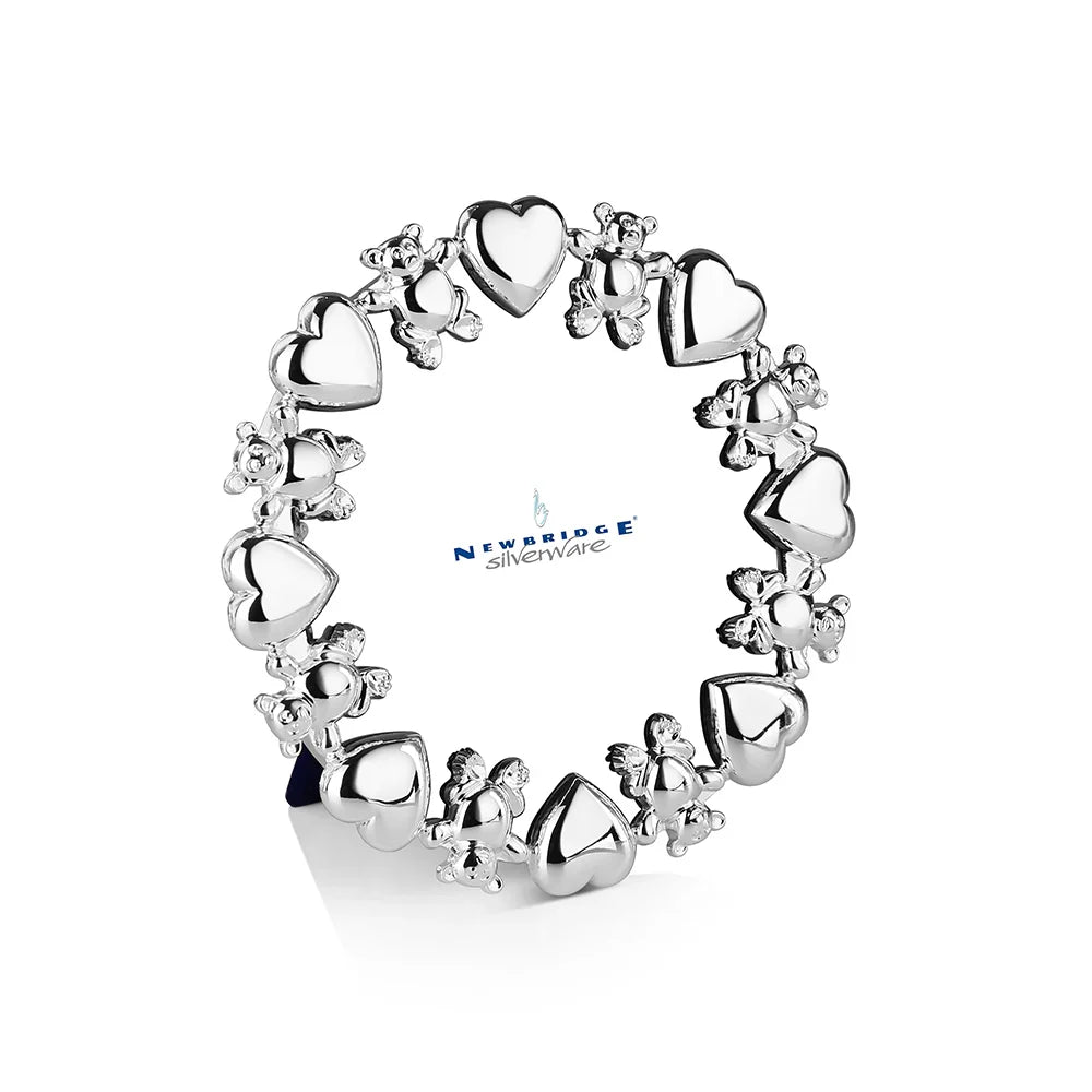 Newbridge Silverware Hearts and Bears Round Frame-Goviers