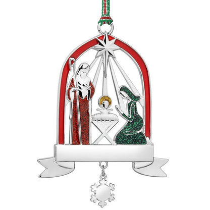 Newbridge Silverware Nativity with Star Christmas Tree Decoration-Goviers