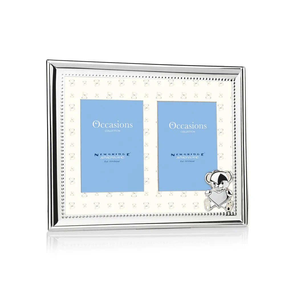 Newbridge Silverware New Baby Double Frame 3x4"