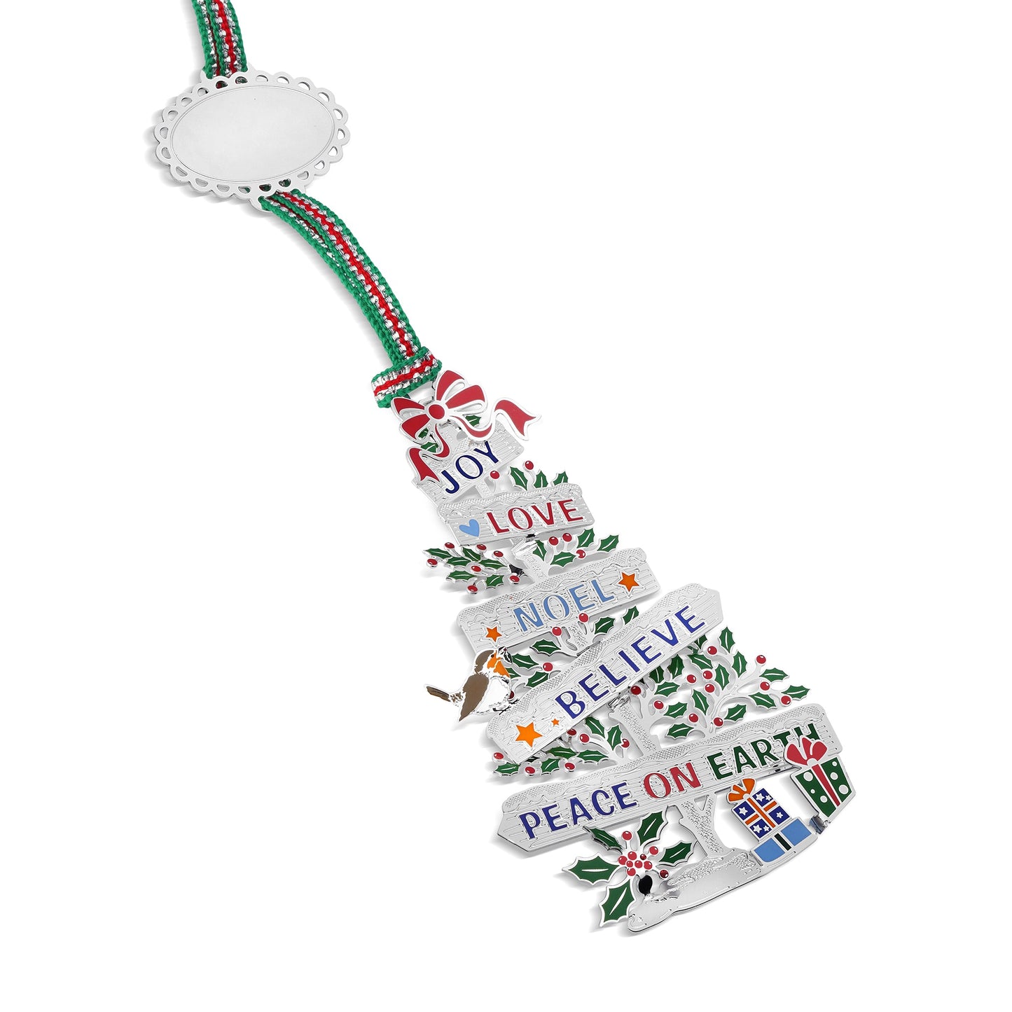 Newbridge Silverware Peace on Earth Christmas Tree Decoration - DELIVERY JULY-Goviers