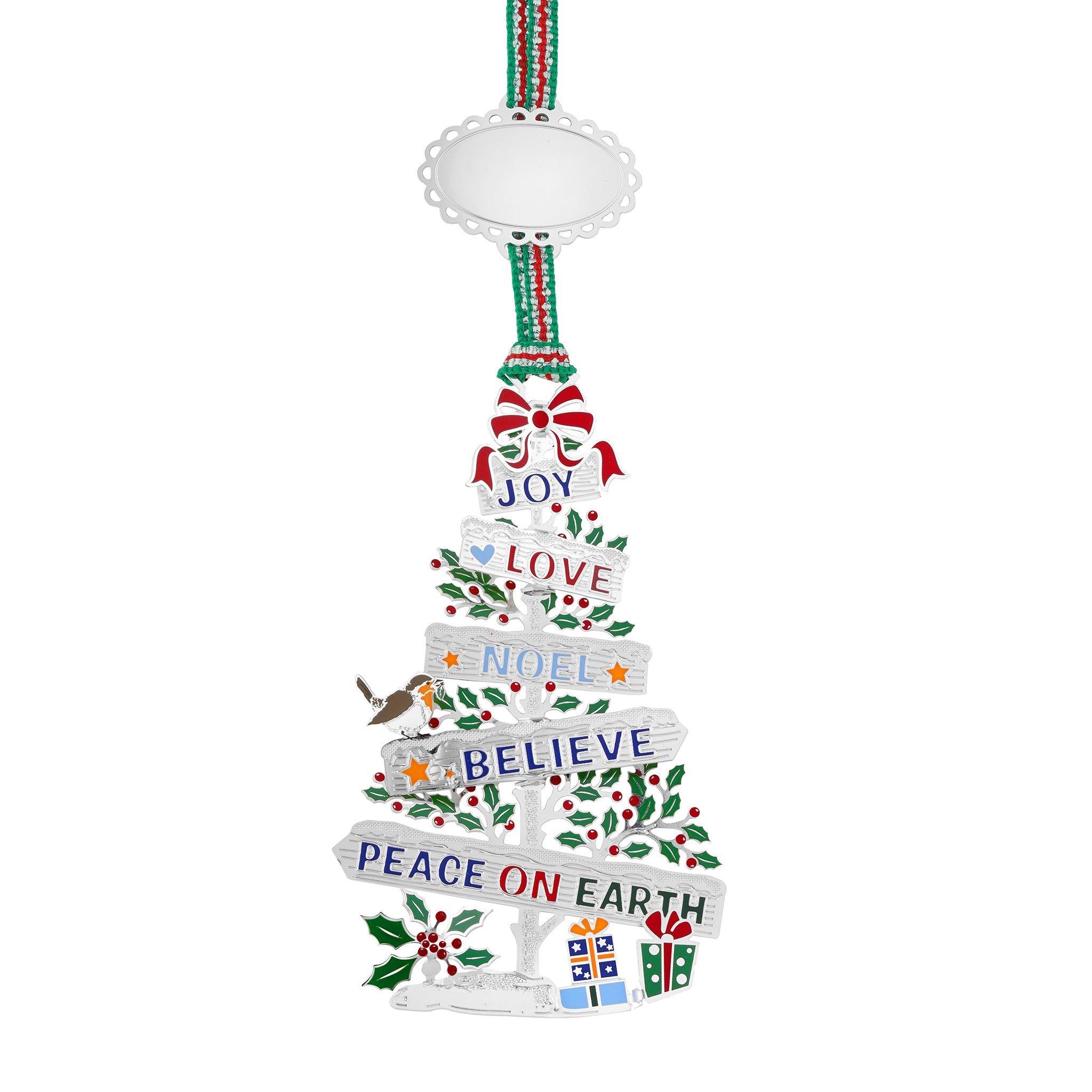 Newbridge Silverware Peace on Earth Christmas Tree Decoration - DELIVERY JULY