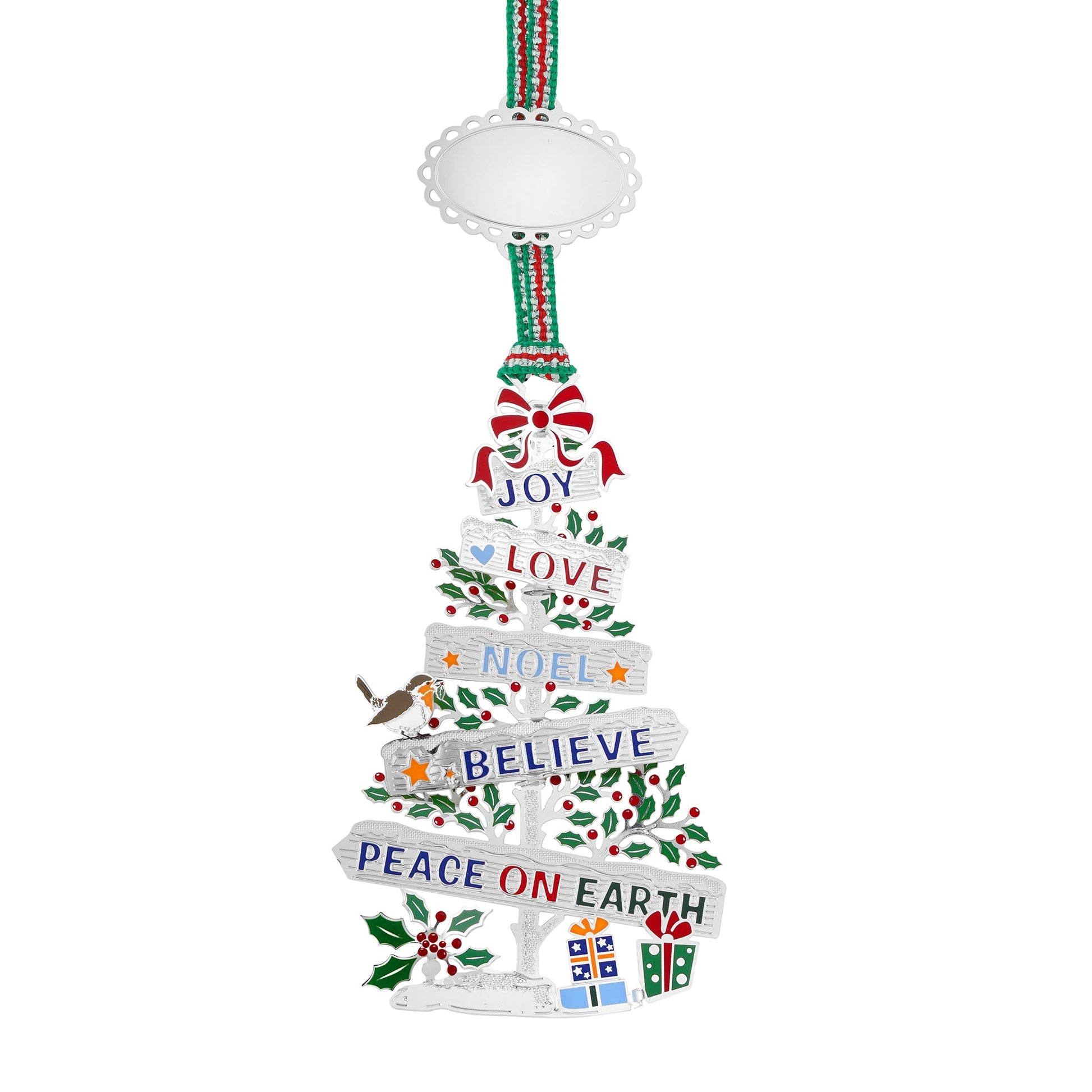 Newbridge Silverware Peace on Earth Christmas Tree Decoration - DELIVERY JULY-Goviers