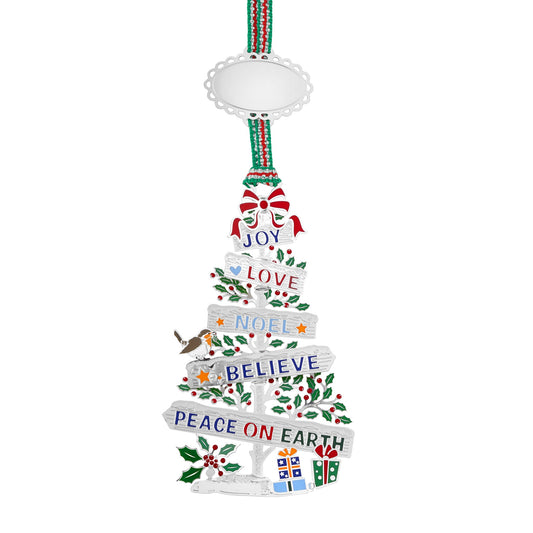 Newbridge Silverware Peace on Earth Christmas Tree Decoration - DELIVERY JULY-Goviers