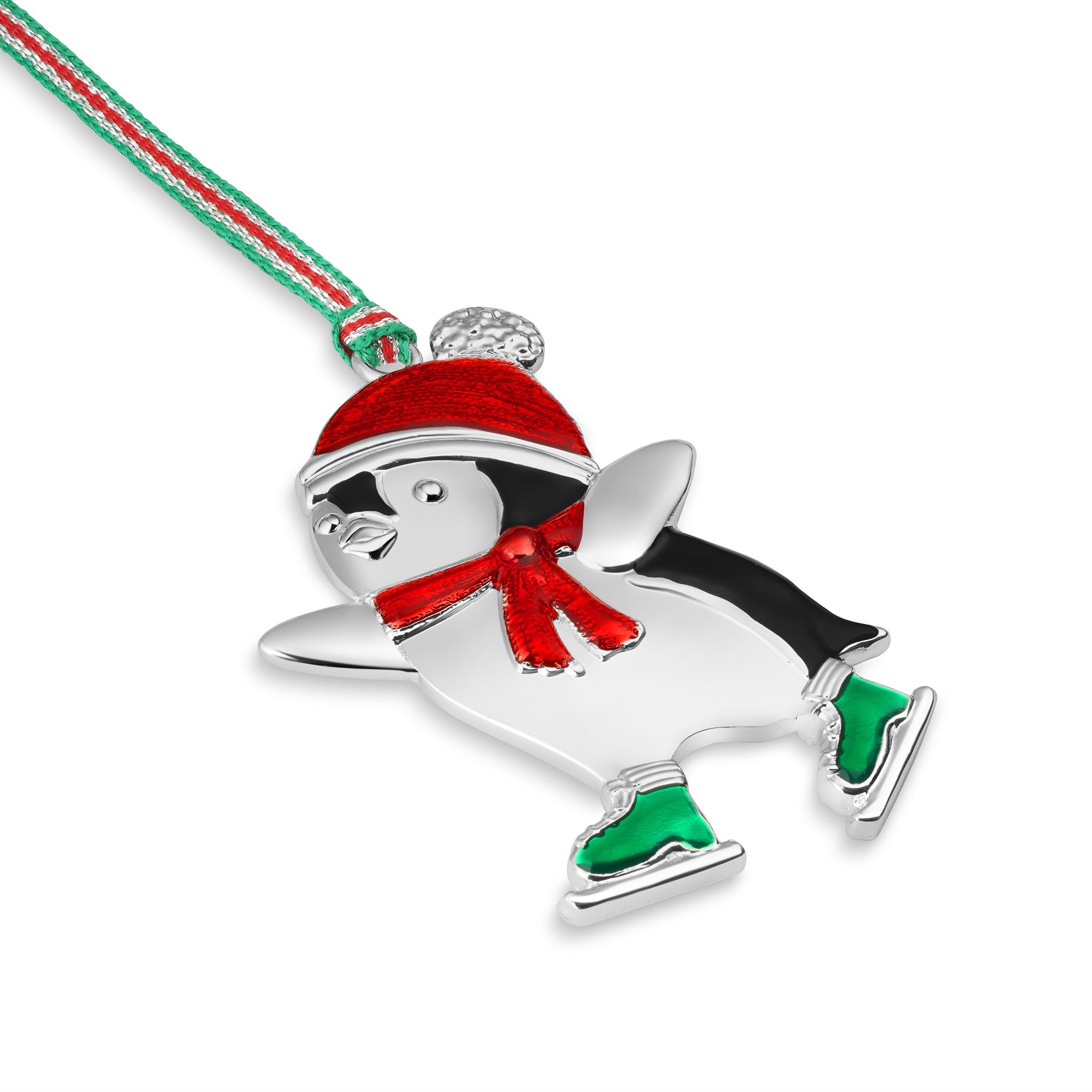 Newbridge Silverware Penguin with Green Boots Christmas Tree Decoration - DELIVERY JULY