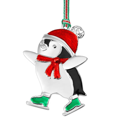 Newbridge Silverware Penguin with Green Boots Christmas Tree Decoration - DELIVERY JULY-Goviers