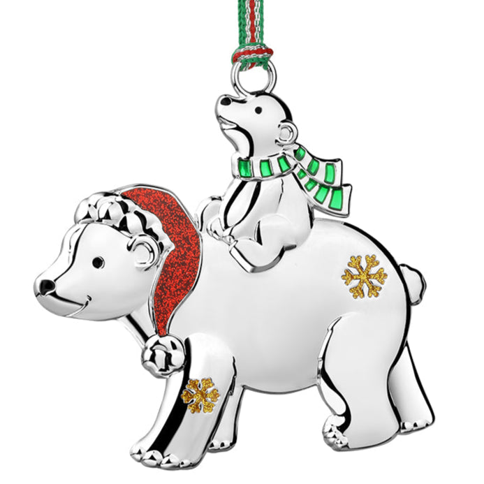 Newbridge Silverware Polar Bear with Cub Christmas Tree Decoration